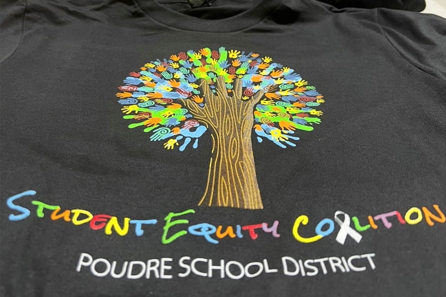 Custom school screen printed shirts in Fort Collins